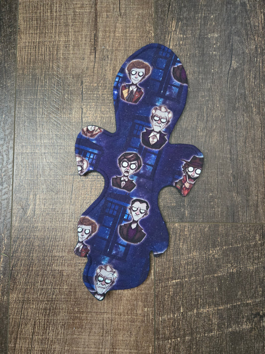 12 inch, Moderate,  Dr. Who Reusable Cloth Pad