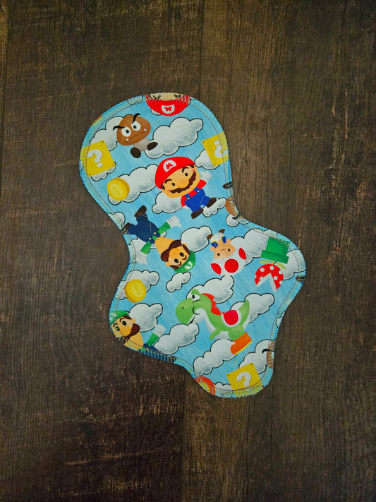 11 inch, Front Bleeder, Moderate, Video Game Bros Knit Reusable Cloth Pad